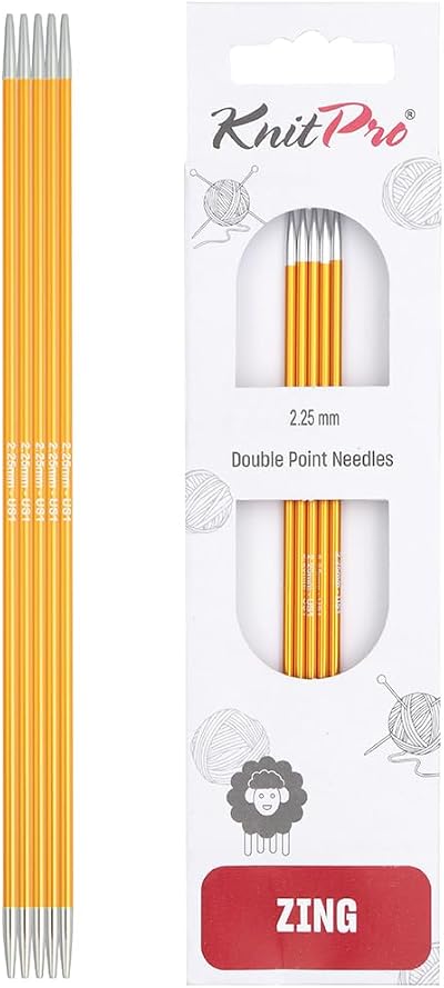 KnitPro Zing Double Pointed Needles 6" 2.25mm (15cm) Purple Pink