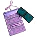 Jewelry Roll Clutch Large - Silk Jacquard (Peach Rose)
