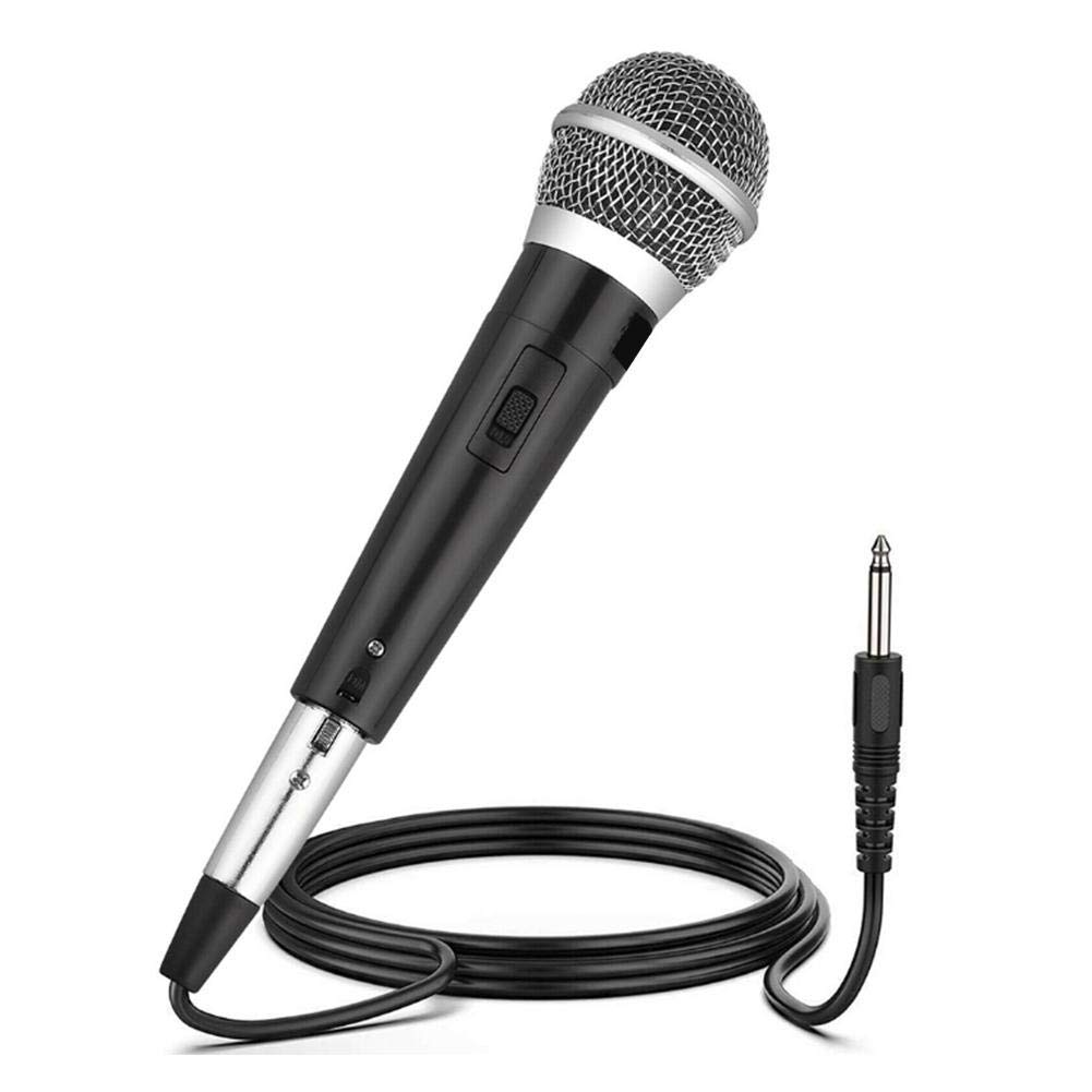 Dpofirs Universal Wired Handheld Microphone, High Sensitivity Unidirectional Microphone with Low Noise, DynamicMicrophone Compatible with Multiple Devices for Various Occasions