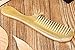Myhsmooth Sh-1w-mt Wide Tooth 100% Handmade Premium Quality Natural Sheep Horn Comb with Handle(7.5''Long)