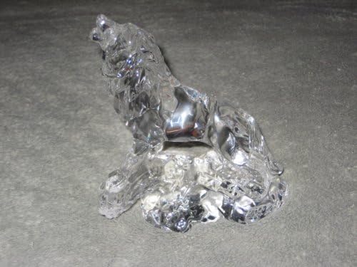 Princess House Wonders Of The Wild Howling Wolf 24% Lead Crystal Figurine 5x7x3 Inches