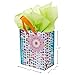 Hallmark Small Birthday Gift Bag with Tissue Paper (Glitter Dots and Flower)