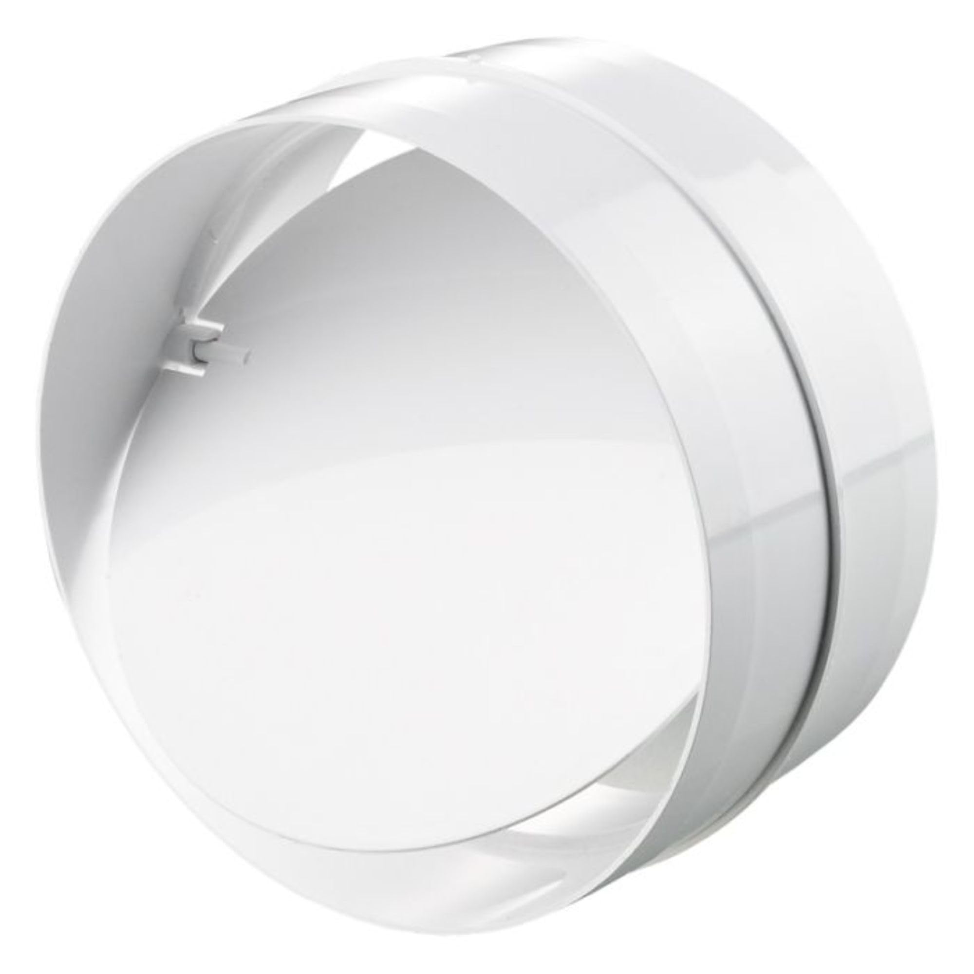 EDE Group 4 Inch Connector with Backdraught Shutter 100mm - Non-Return Damper Flap to Connect Duct Pipe or Flexible Hose Pipe for Kitchen, Bathroom and Living Area