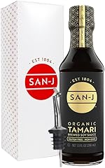 San-J - Organic Gluten Free Tamari Soy Sauce - Specially Brewed - Made with 100% Whole Soy - 10 oz. Bottle - Includes a Colle