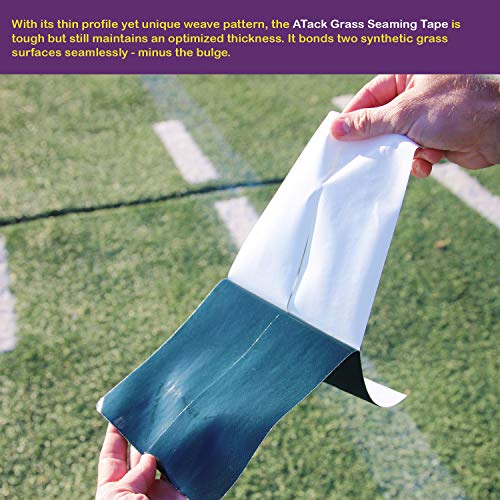 ATack Artificial Grass Tape, 6-Inch by 32-Feet, Self-Adhesive Synthetic Grass Joining Seaming Tape - Ideal for Outdoor, Patio, and Lawn Artificial Grass Carpet Tape