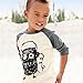 Soda Park Boys Doodle Big Eyes Monster Funny Long Sleeve T Shirt 4T,4T(3-4 Years),Beige + Gray