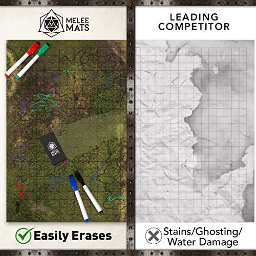 Battle Grid Game Mat Ultra Durable Polymer Material RolePlaying