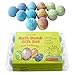 Organic Bath Bombs Gift Set with 12 Packs Natural Bath Bombs, Funny Egg Shape Bath Bombs for Kids with Rich Foam, Handmade Bath Bombs Gift Set for Birthday , Mother's Day and for Kids