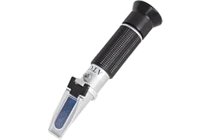 LOHAND Brix Refractometer with Automatic Temperature Compensation(ATC), Precision Measuring Sugar Content for Wine/Fruit/Drink, Sugar Refractometer, Range:0-32%