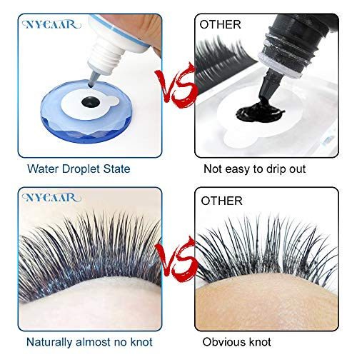 Eyelash Extension Glue Professional Extra Strong Grade Eyelashes Black Adhesive 1-2 Seconds Drying Time for 45-60 Days 7ml