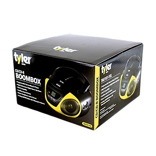 image for Tyler Portable Sport Stereo CD Player TAU101-YEL with AM/FM Radio and 