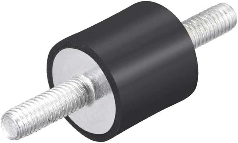 sourcing map 20 x 20mm Rubber Mounts,Vibration Isolators,Shock Absorber with M6 x 18mm Studs