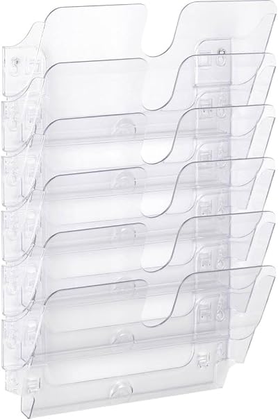 Durable FLEXIPLUS 6 A4 Landscape Literature Holder Transparent Wall Mount