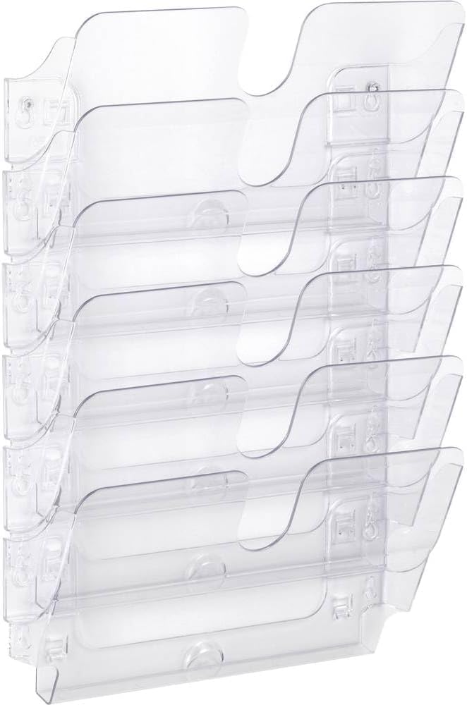 Durable FLEXIPLUS 6 A4 Landscape Literature Holder Transparent Wall Mount