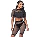 Sedrinuo Summer Bikini Mesh Cover Up Sets Sexy Women Swimwear Swimsuit Push Up, Black, L(US6-8)