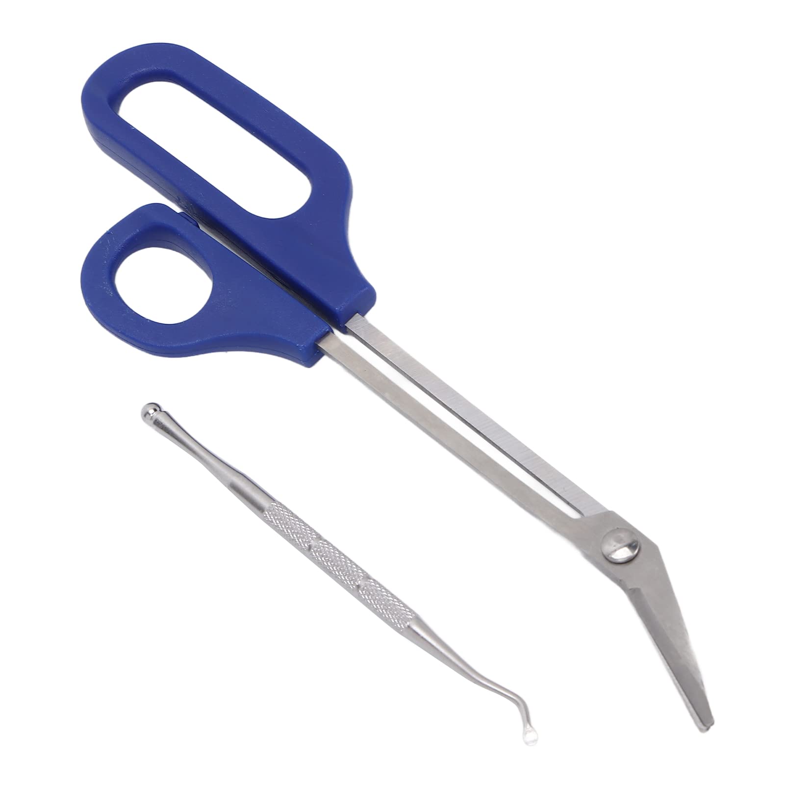 Cuticle Scissor, Long Handled Nail Scissors Clippers, Ingrown Toenail File Stable Portable Long Handle Toenail Clippers for Elderly for Pregnant Woman for Home Travel(L)