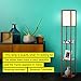 Brightech Maxwell - Modern Shelf Floor Lamp with Lamp Shade and LED Bulb - Corner Display Floor Lamps with Shelves for Living Room, Bedroom and Office - Walnut Brown