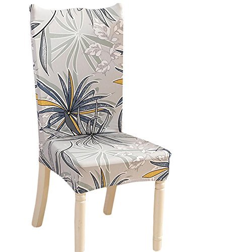 Chair Cover Stretch Elastic Polyester Fabric Removable Washable Dining Seat Slipcover