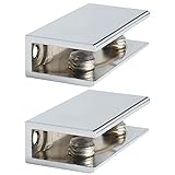 Alise 2 Pcs Adjustable Frameless Rectangle Glass