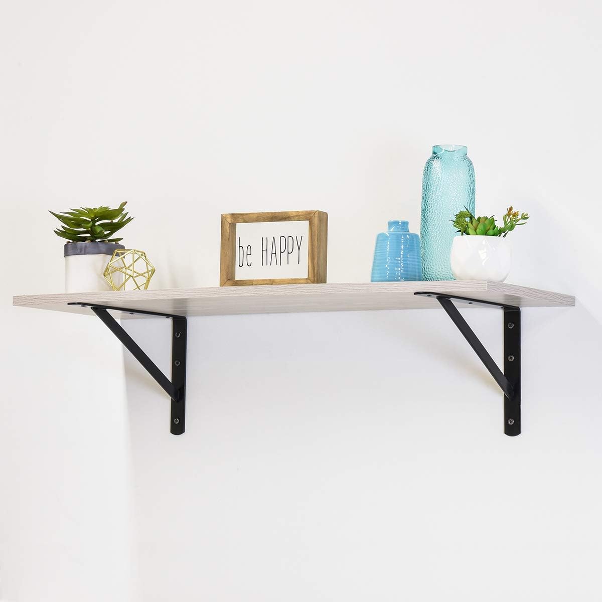 Basics Shelf Bracket - 20" x 13", Black, 10-Pack: Home Improvement