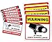 Video Surveillance Camera Sticker Sign - 10 Pack Decal - Home Business Alarm System Stickers - (4)5½