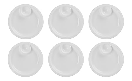 LIFEPLAST Polypropylene Partitioned Microwave Safe Round Shaped Divided Snack Plates (White) -Set of 12 Pieces