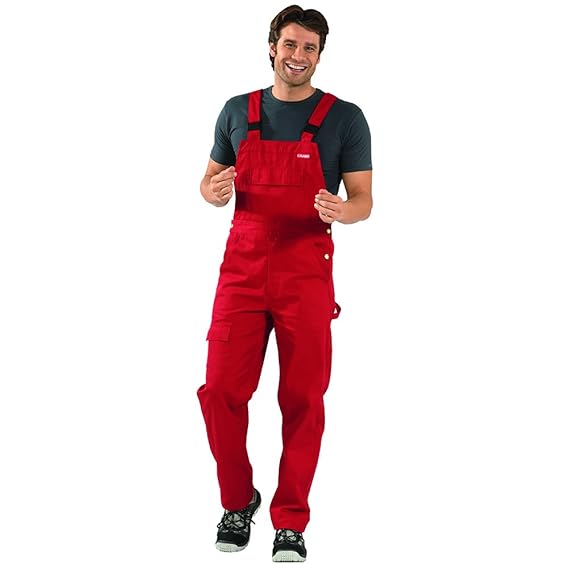 Planam Latzhose 'MG 300' Größe 54, mittelrot, 251054
