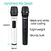 Phenyx Pro Wireless Microphone System, VHF Cordless Mic Set with 2 Handheld Mics, Color Coding, Easy Setup, Best for Home Use, Church, YouTube, Karaoke, Party Events (PTV-1A)