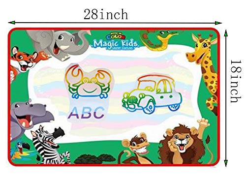 Kids Water Doodle Drawing Mat with Flying Chess Game Mat Coloring Painting Educational Writing Mats, Baby's Non-Toxic Soft Cloth Book Set Pack of 4 Fun Interactive The First Book Toddler Gift