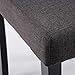 YEEFY Fabric Habit Solid Wood Tufted Parsons Dining Chair (Set of 4) (Charcoal)