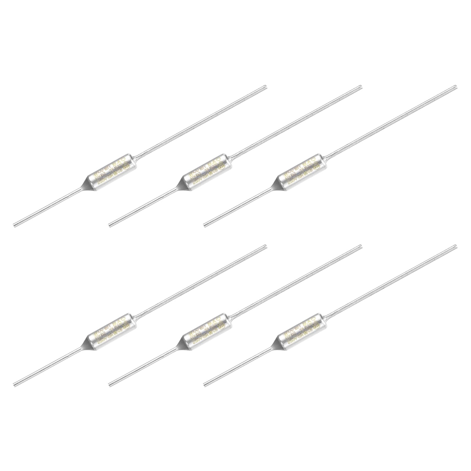 Photo 1 of MECCANIXITY 6Pcs Metal Temperature Thermal Fuse RY152 152 °C 305.6 °F 15A 250V Cutoff Thermal Fuse for Motor Transformer Electric Industrial Home Appliance