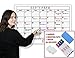 Jumbo Large 2018 Dry Erase Monthly Calendar Set / 36 X 48 Inches, Laminated, Giant Print, Whiteboard / Great for Office, Home, School, Classroom / Comes With 4 Markers, 4 Mounting Strips, and Eraser.