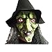 Mltao Witch Mask with Headcloth and Wig, Latex Woman Mask Halloween Old Witch Costume Dress up Scary Witch Costumes Party Props
