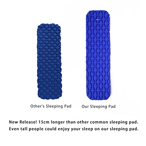 MOON LENCE Sleeping Pad with Camping Pillow for Camping Backpacking Ultralight Compact Air Pad Inflatable Lightweight Sleeping Mat Portable Outdoor Hiking Mattress ...