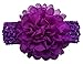 QandSweet Baby Girl's Headbands with Chiffon Lotus Flower Soft Nylon Headwraps for Take Pictures (Camellia Flower 15Pcs)