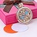 Adecco LLC Aromatherapy Essential Oil Diffuser Necklace, Fragrance Locket Pendant, Rose Gold 24