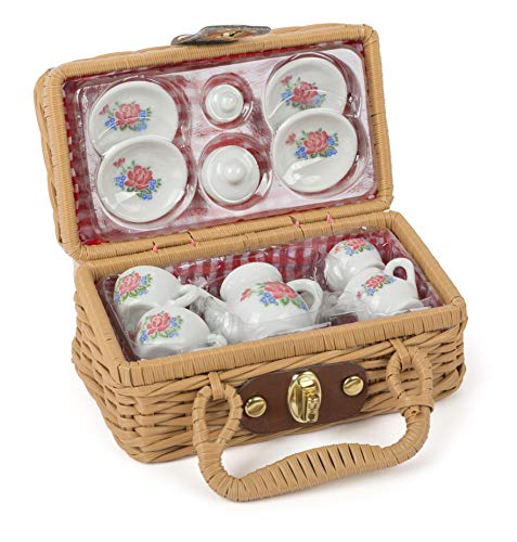 small foot Porzellan-Kaffeeservice im Koffer, 12 TLG. Set, perfekt geeignet für kleine Puppen, ab 3 Jahren, 11274 – Bild 3