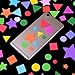 Olgaa 1300 Pieces Foam Geometry Self-Adhesive Stickers - Assorted Colors Mini Shapes (Circle, Square, Triangle, Pentagram) for Crafts, Arts Making, Kids Gifts
