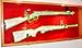 sfDisplay.com,LLC. 2 Rifle Musket Gun Shotgun Display Case Cabinet Rack Airsoft Replica Wall Mount