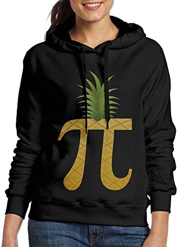 GqushuA Cool Pi Pineapple Women's Long Sleeve Sweater L Black