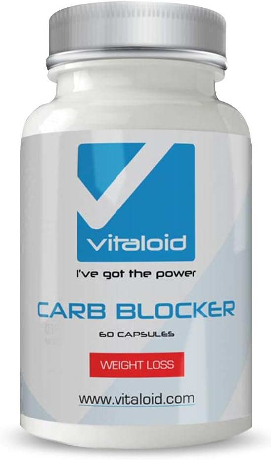 Vitaloid Carb Blocker Weight Loss Supplement - For Women and Men - Lose Weight - More Energy - Digest Food More Efficiently - Diet Pills - High Strength Formulation with White Kidney Bean Extract