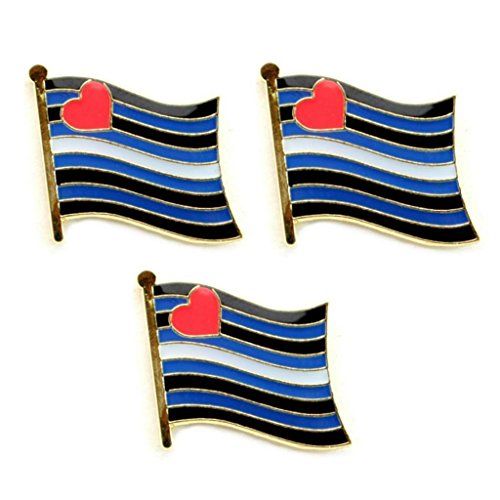 Pin for Hats - LOT of 3 Leather Pride Flag Lapel PIN 0.5'' Hat Tie Tack Badge LGBT Gay BDSM New - Decoration for Clothes