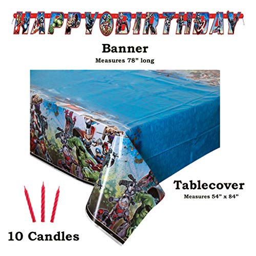Avengers Birthday Party Supplies Set Serves 16 Includes Banner
