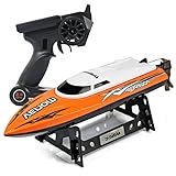 Cheerwing RC Racing Boat for Adults - High Speed Electronic Remote Control Boat for Kids, Orange