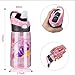 mountop Sports Water Bottle for Kids with Pop-up Straw and Clip Handle, Non-Toxic & Eco-Friendly 0.4L 14 oz(School Girl, Sakura Pink, Little Butterfly and Flower)