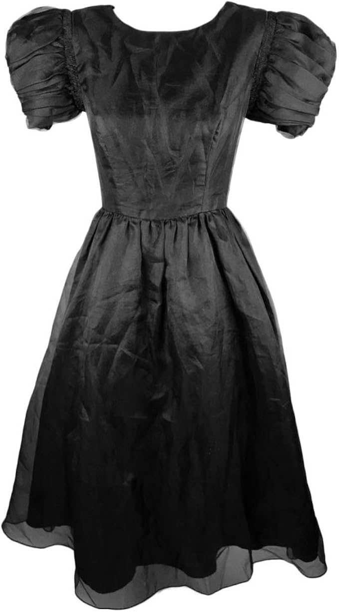 80s puff sleeve prom dress