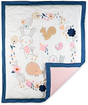 Lolli Living Baby and Toddler Quilt - Stella | Ultra Soft, Lightweight, and Versatile Swaddle and Receiving Blanket, Stroller Cover, Sunshade, Play Mat, Nursery Decor| Baby Gift Ideas 37x45 inches