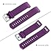 Maledan Bands Replacement Compatible with Fitbit Charge 2, 3-Pack, Large Black/Blue/Plum