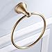 WINCASE Crystal Towel Ring, Black Hand Towel Holder, Bathroom Round Towel Hanger Racks Wall Mount (Antique Brass B)