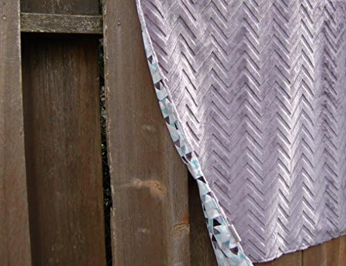 Grey Chevron Minky Throw Blanket- Liquid-Proof- Mattress Protection- Geometric Triangles- Waterproof Lined Minky Blanket- Large Adult Minky Blanket- 60" x 60"